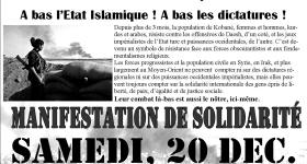 Manif à Caen samedi 20 décembre en solidarité avec la résistance démocratique et féministe au Kurdistan Syrien