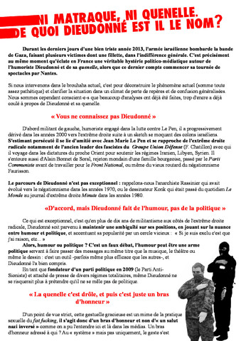 Ni matraque, ni quenelle. De quoi Dieudonné est­-il le nom ?